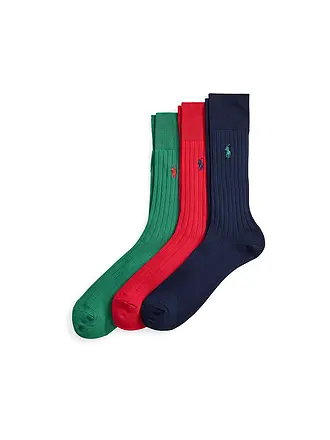 POLO RALPH LAUREN | Socken 3er Pkg. green / red / navy |